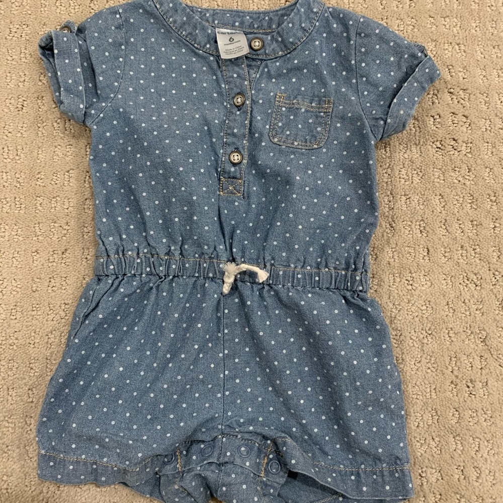 Girl’s denim shorts jumpsuit